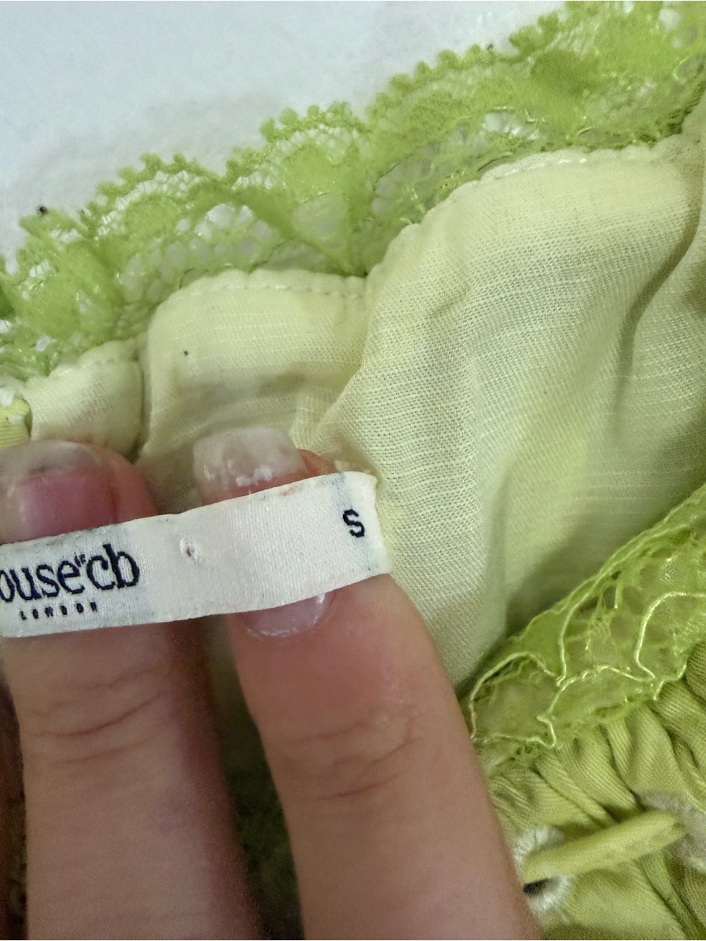 House Of CB Dress Tiffani Mini Fit & Flare in Neon Lime Green - Picture 4 of 5
